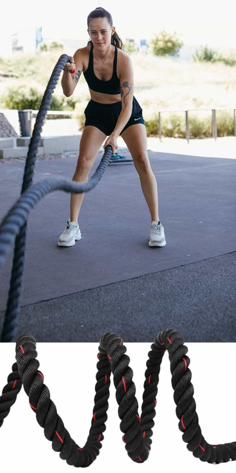 XTR Fitness Battle Rope siyah