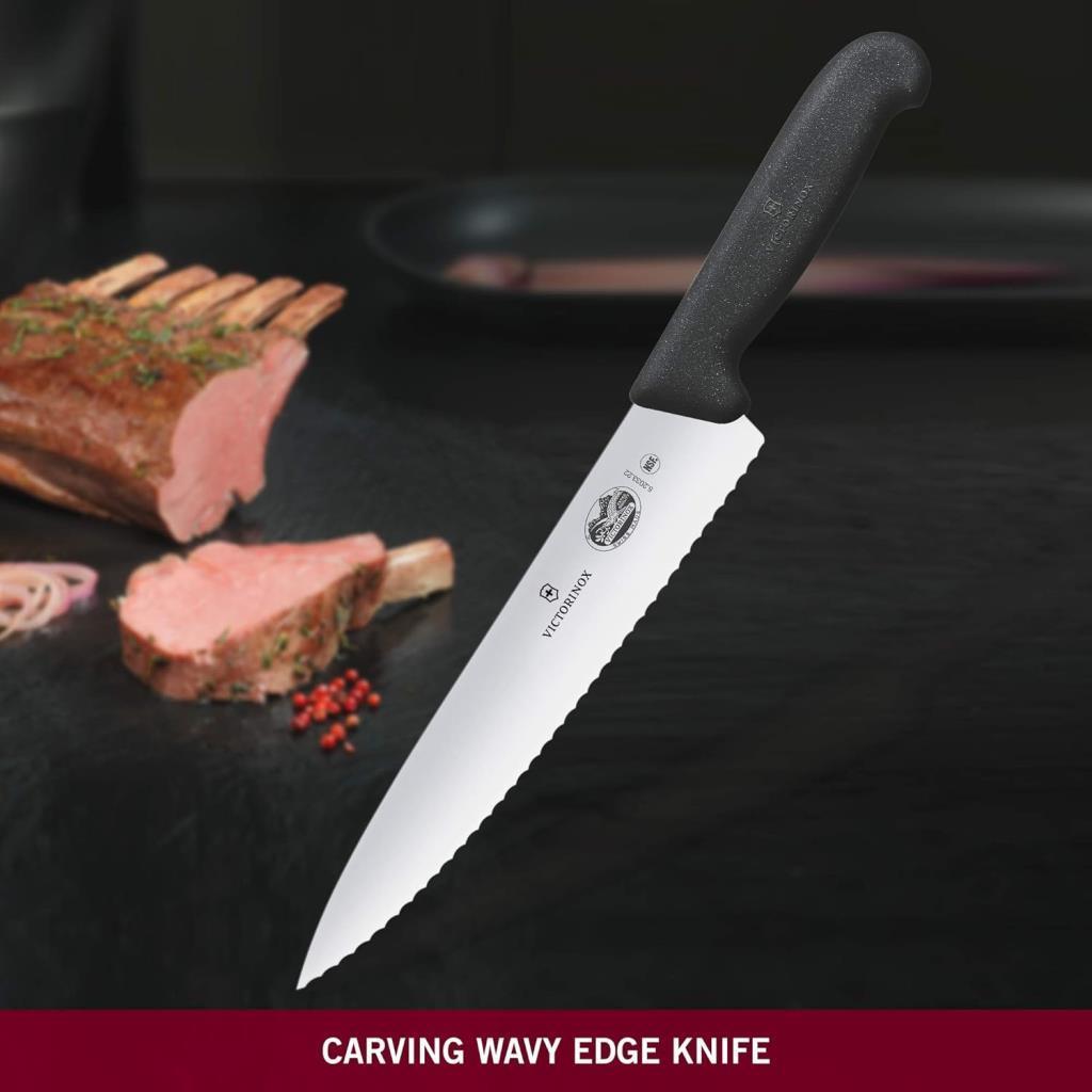 Victorinox 19cm Tırtıklı Dilimleme Bıçağı 5.2033.19 Siyah
