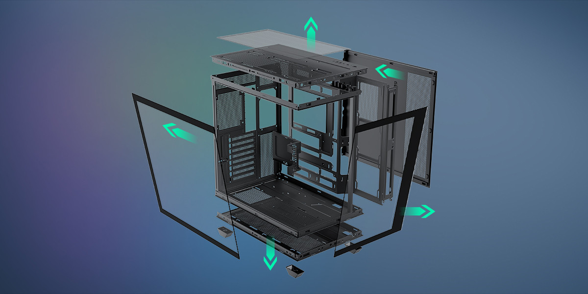 GamePower Warcry Ravora 7xARGB Fan 850W 80+ Bronze Micro-ATX Gaming (Oyuncu) Kasa