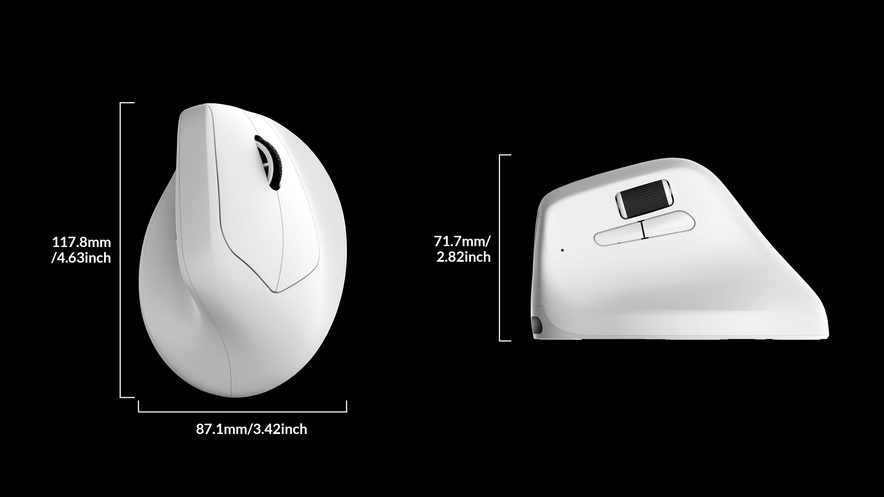 dimension of the Keychron M5 wireless mouse