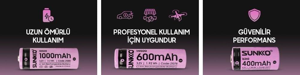 Sunkko IFR Şarj Edilebilir Pil Tercih Sebepleri