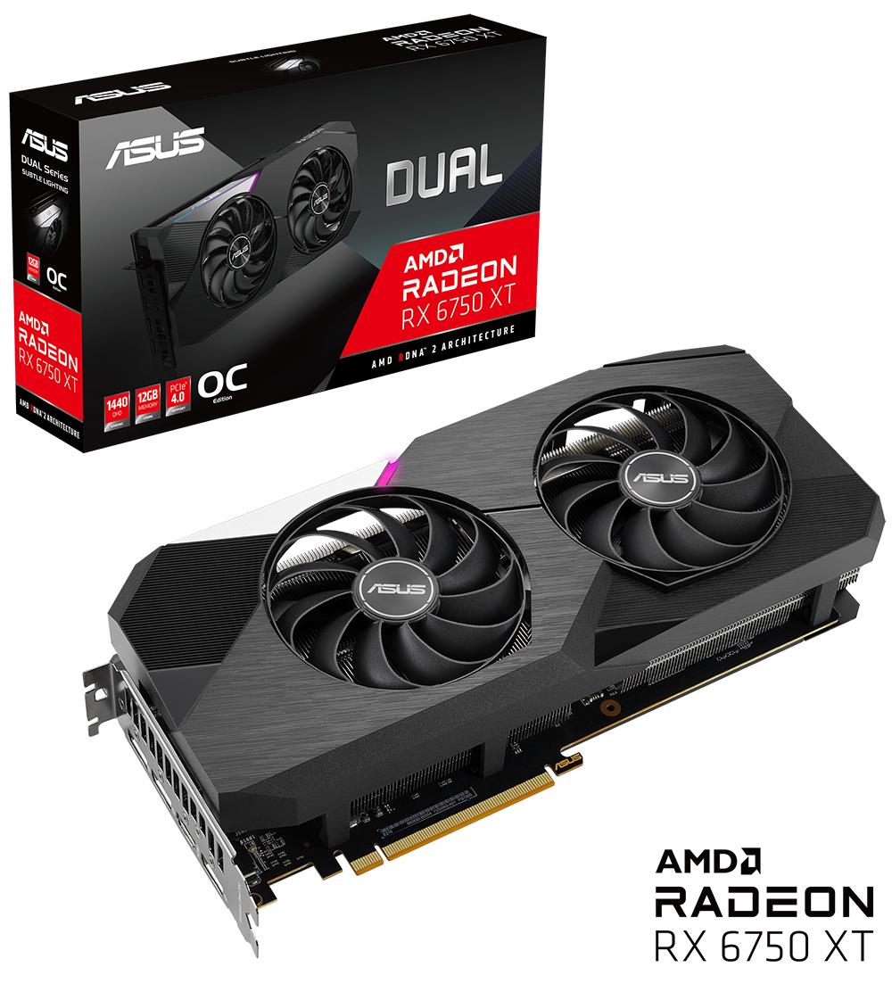 ASUS Dual Radeon™ RX 6750 XT OC Edition 12GB GDDR6 ASUS Dual Radeon™ RX 6750 XT OC Edition 12GB GDDR6