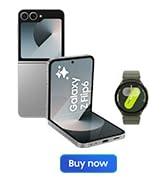 Samsung Galaxy Z Flip6 AI Smartphone, Unlocked Android Smartphone, 256GB Depolama, Gümüş Gölge a...