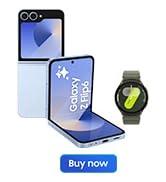 Samsung Galaxy Z Flip6 AI Smartphone, Unlocked Android Smartphone, 512GB Depolama, Mavi ve Watch7...