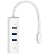TP-Link UE330C USB 3.0 Tip-C 3 Portlu Gigabit Ethernet Ağ Adaptörü RJ45 LAN Ultr...