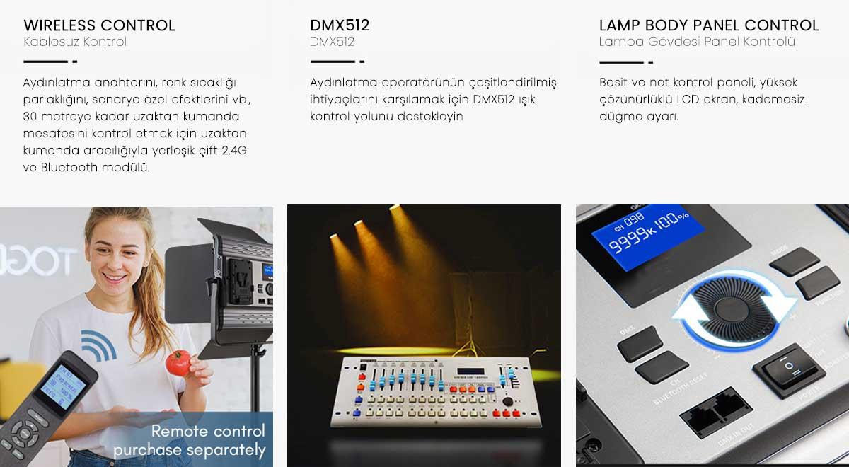 Gdx CF-1500R RGB Panel Led Video Işığı Gdx CF-1500R RGB Panel Led Video Işığı
