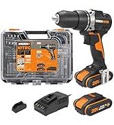 WORX NITRO 18 V (20 V MAX) Akülü Matkap WX102.1, PowerShare, Fırçasız, 60 Nm, Vari...