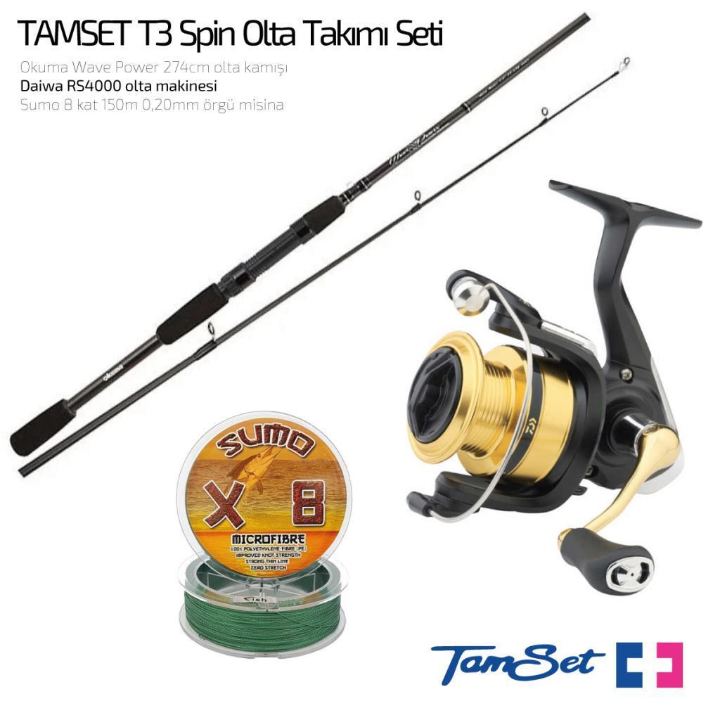 TAMSET Daiwa RS4000 Wave Power 274cm Spin Olta Takımı Seti TS2