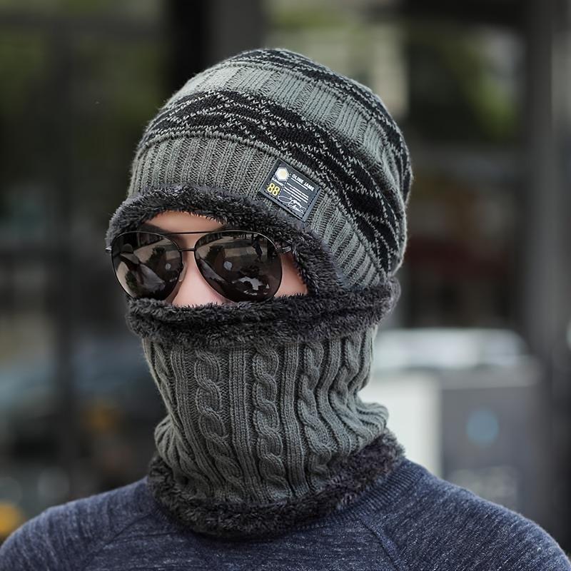 Kışlık Erkek Trend Örgü Şapka ve Boyunluk Seti