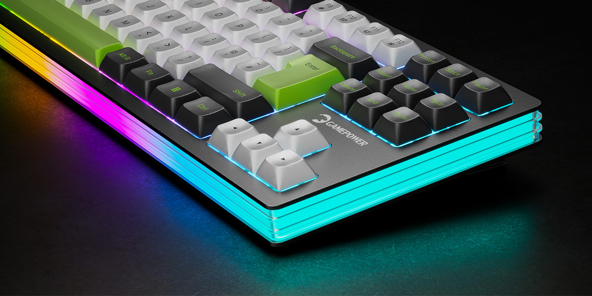 GamePower Nama RGB Mekanik Kablolu, 2.4Ghz, Bluetooth 3 Mod Aliminyum Gaming Klavye