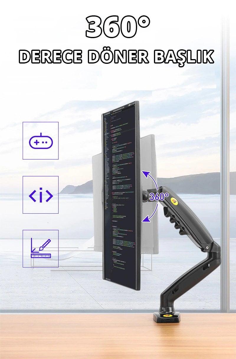 North Bayou 17-30'' Tek Kol Amortisörlü Stand Lcd-Led Monitör Tutucu Askı Aparatı F80