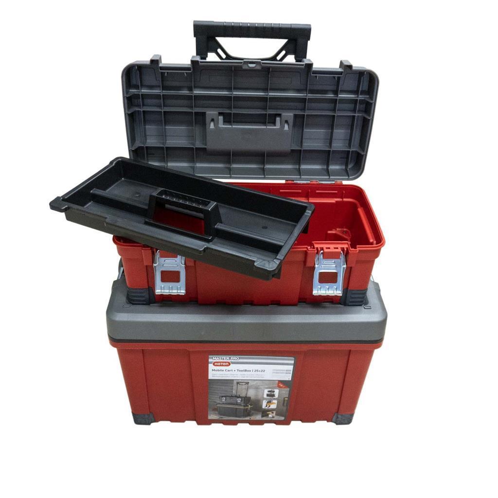 Keter 17182387 Master Pro Tekerlekli Takım Çantası 22”+25” ne işe yarar