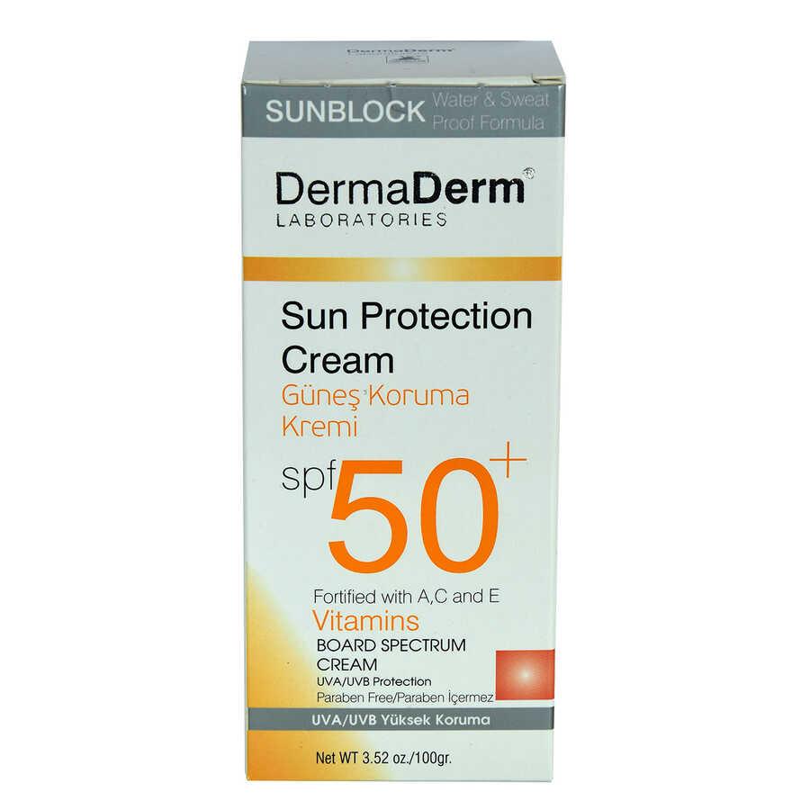 DERMADERM GÜNEŞ KORUMA KREMİ SPF 50 FAKTÖR PARABENSİZ UVA/UVB YÜKSEK KORUMA