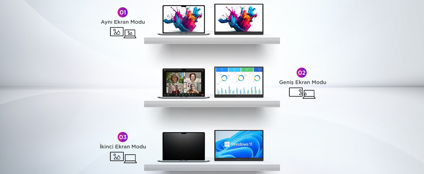 James Donkey JDP15 15,6″ 60Hz Full HD IPS Taşınabilir Monitör (Ölü Pikselde Anında Değişim)