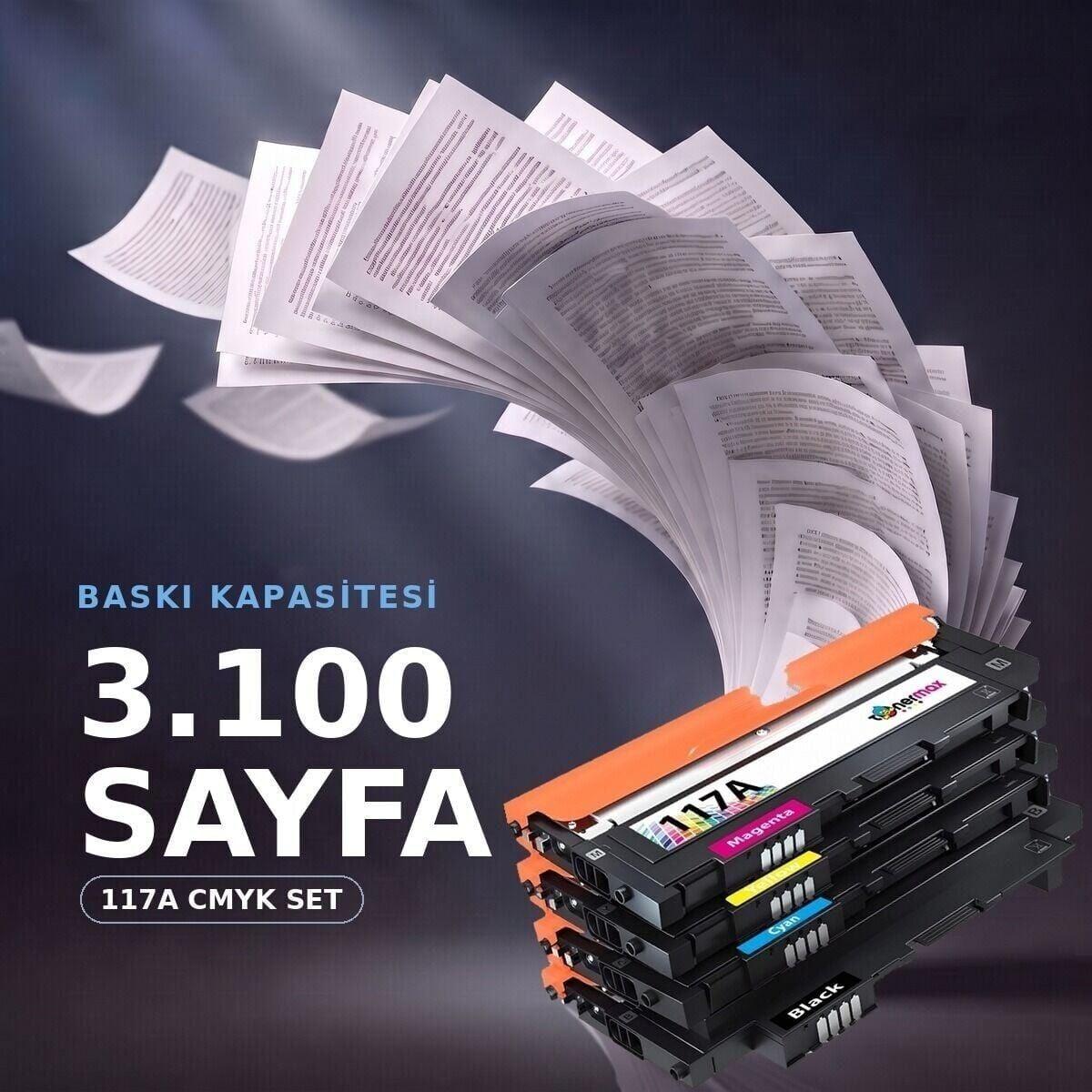 117A CMYK Muadil Toner Seti baskı kapasitesi