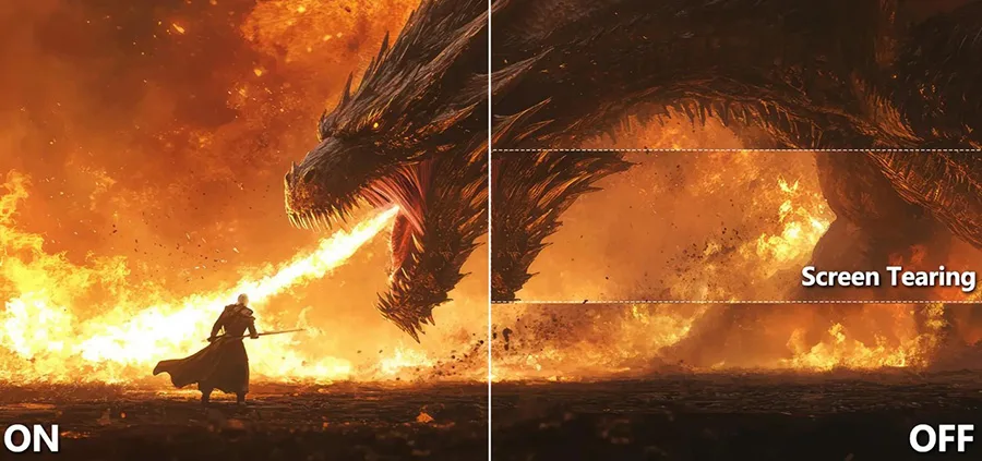 Yırtılmasız, Takılmasız Oyun Deneyimi 
G-SYNC? ve AMD FreeSync? Premium Pro teknolojisi uyumluluğu