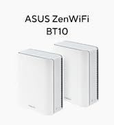 Ürünün farklı açılarını gösteren 'ASUS ZenWiFi' markalı beyaz elektronik veya ağ cihazı.
