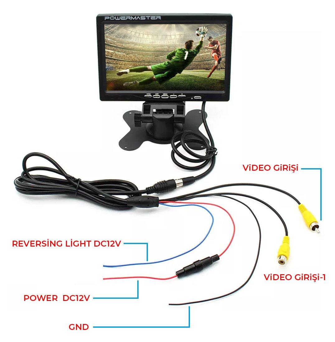 Powermaster 7'' 2 Kanal Dijital Monitör PM-15487