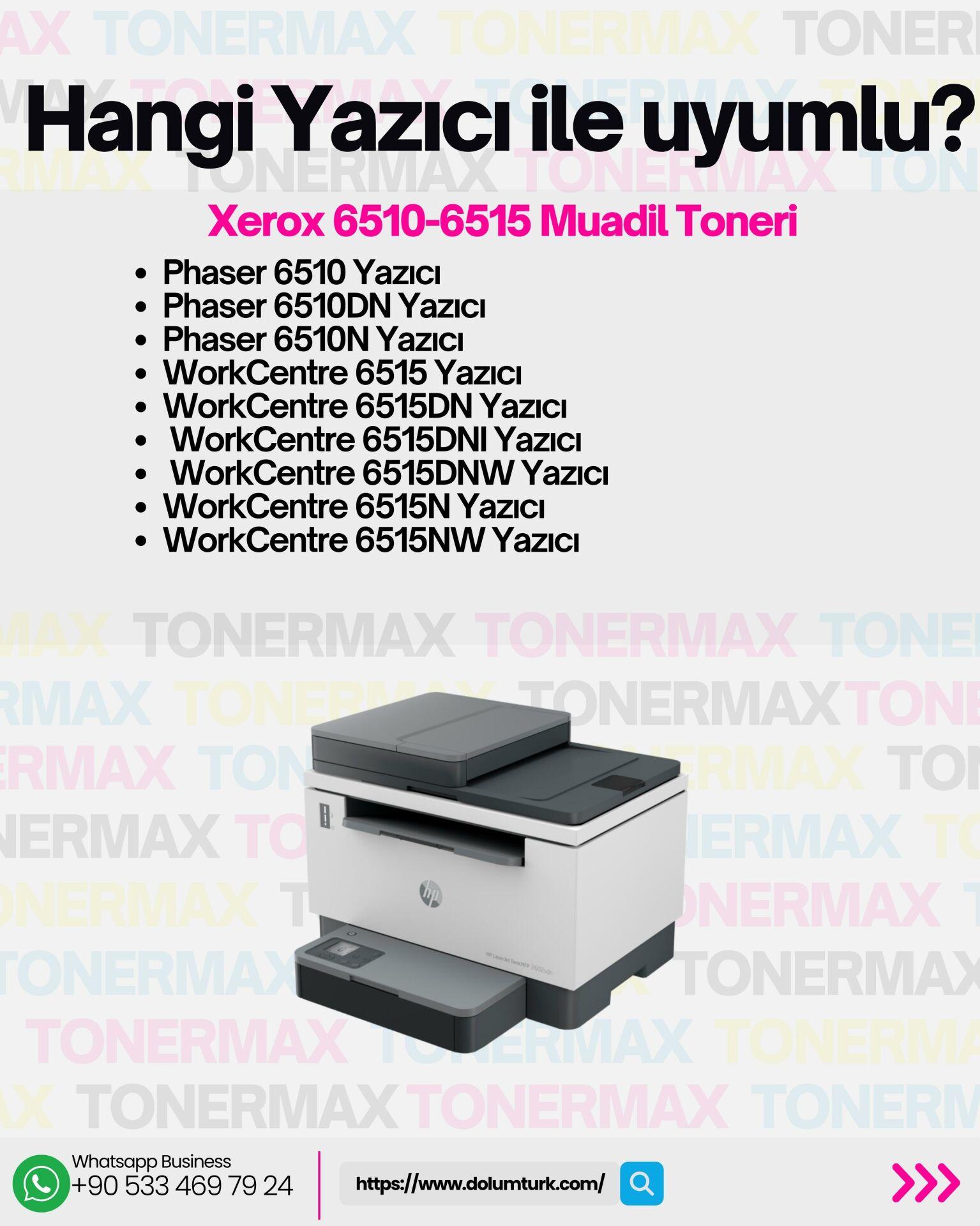 Xerox 106R03488 / Phaser 6510 / WorkCentre 6515 Set Muadil Toner