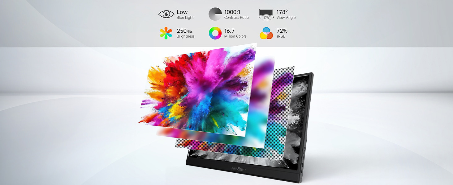 James Donkey JDP15 15,6″ 60Hz Full HD IPS Taşınabilir Monitör (Ölü Pikselde Anında Değişim)