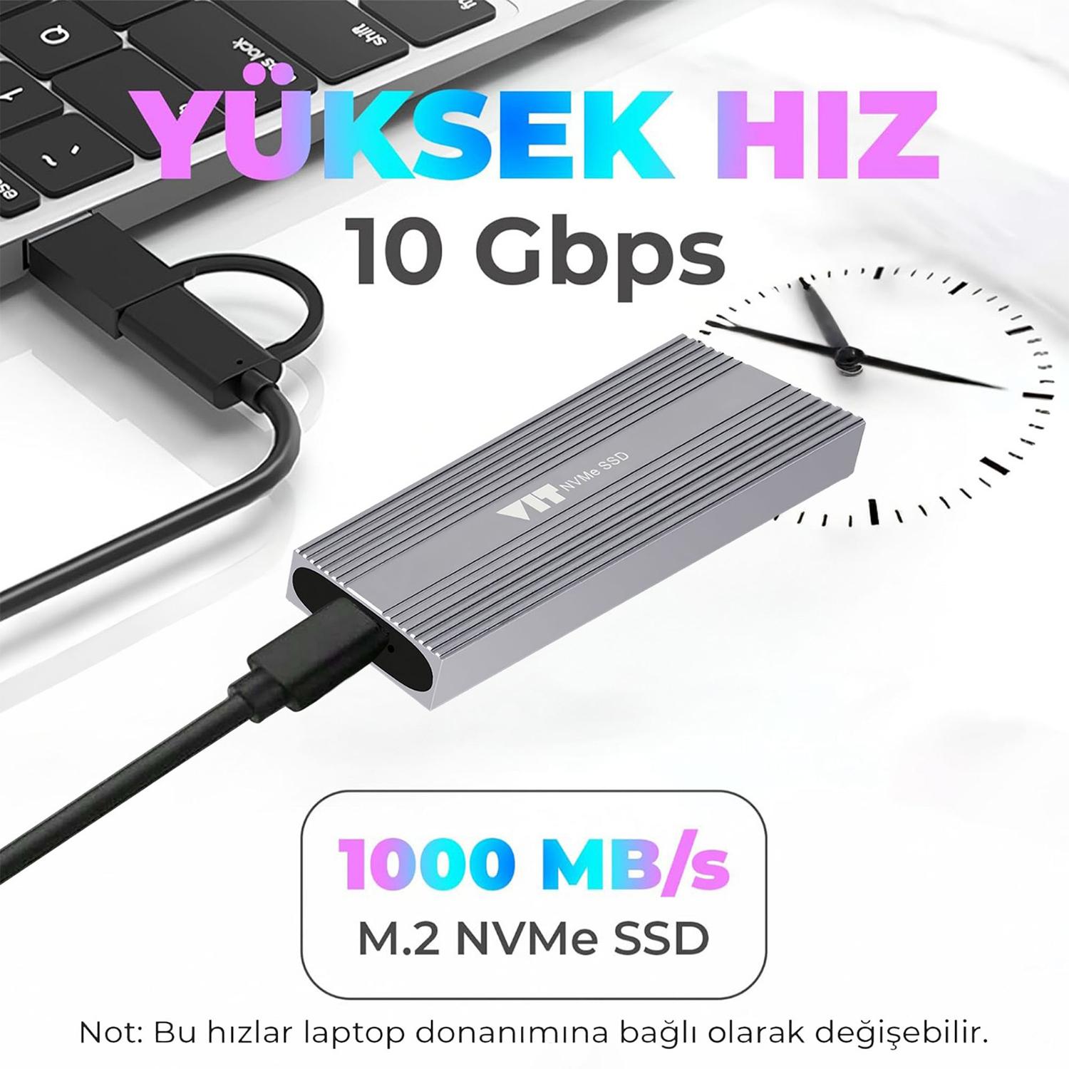 VIT 512 GB Taşınabilir Disk - Alüminyum Tasarım