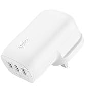 Belkin BoostCharge 3-Port USB-C Duvar Şarj Cihazı PPS 67W, USB-C PD 3.1 Etkin Hızlı Şarj iPh...