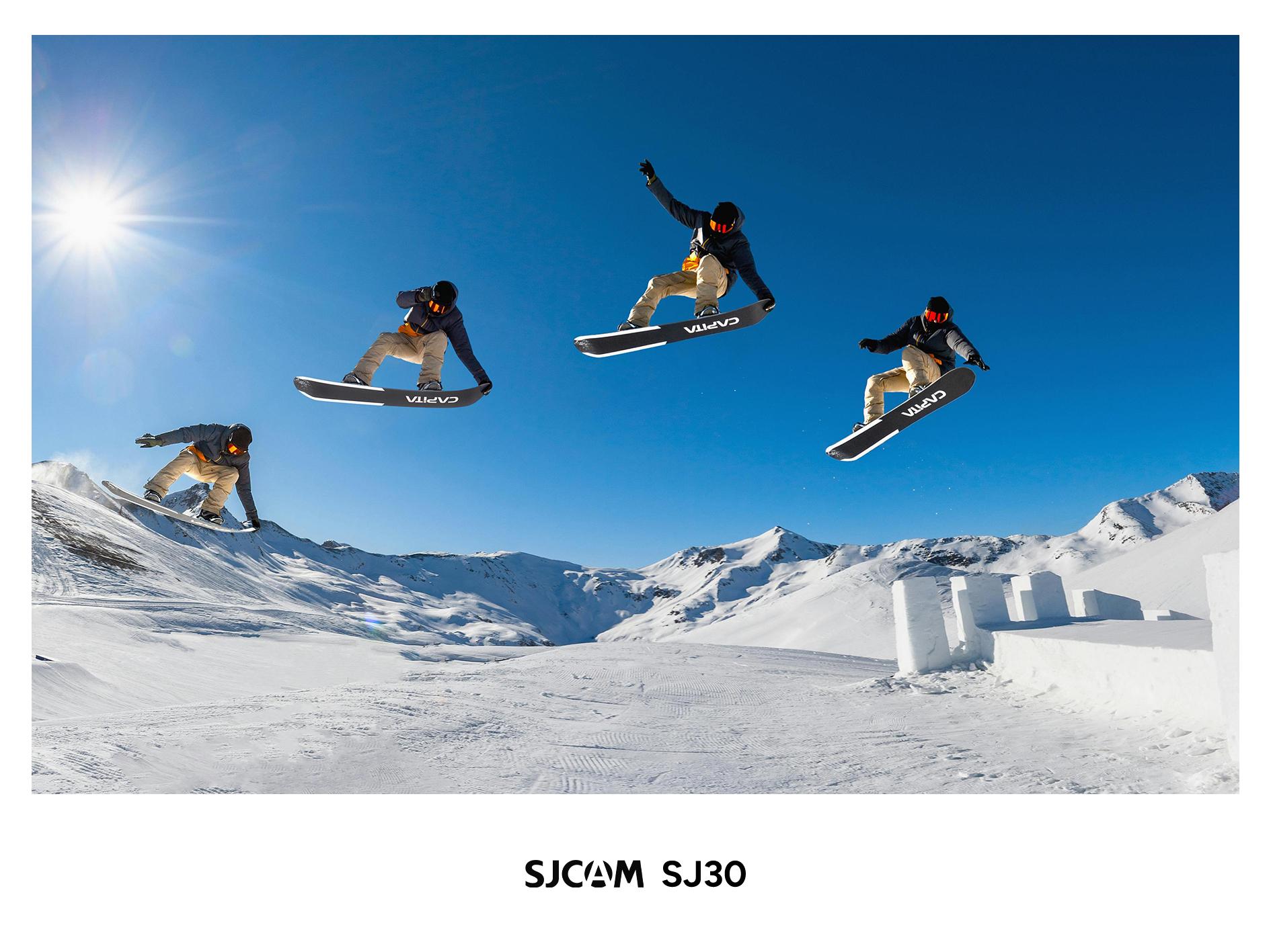 SJCAM SJ30 48MP snowboard fotoğraf örneği