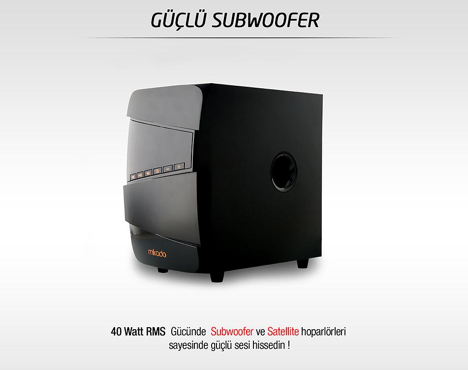 Mikado MD-671BT Subwoofer Tuşları