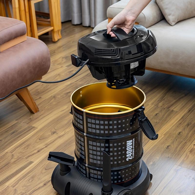 UNIWERSALNY MOCNY ODKURZACZ PRZEMYSŁOWY BEZWORKOWY NADMUCH 21L 2400W Model ZLN2006
