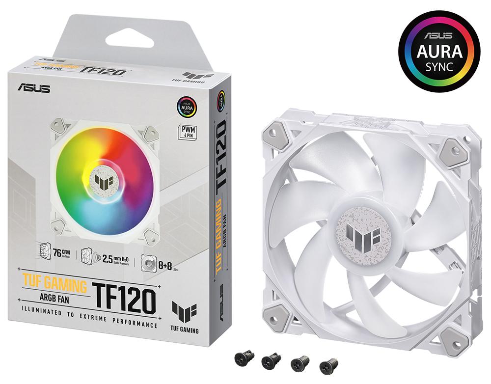 TUF Gaming TF120 ARGB WHITE EDITION Fan - Tekli Paket