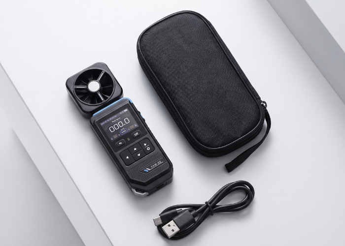 FNIRSI FAM-02 Rüzgar Hızı Sıcaklık ve Nem Ölçer Anemometre Kutu İçeriği