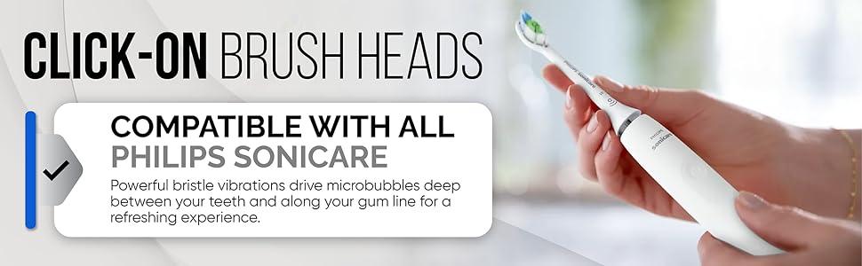 click on brush heads
