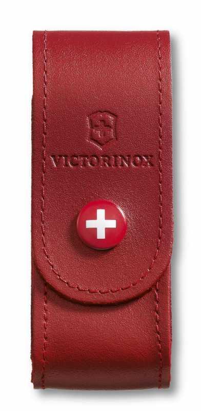 Victorinox Deri Çakı Kılıfı 4.0521.1 Kırmızı Çıt Çıt Düğmeli