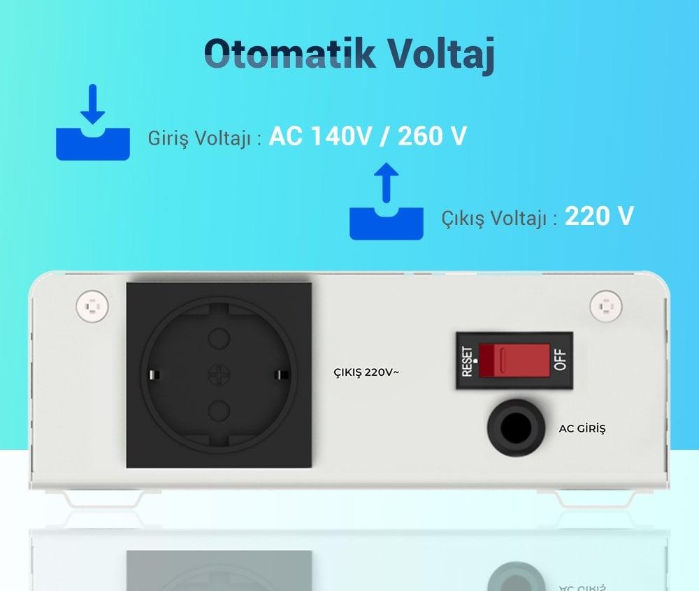 Powermaster 1000VA Otomatik Voltaj Kombi Regülatörü PM-7002