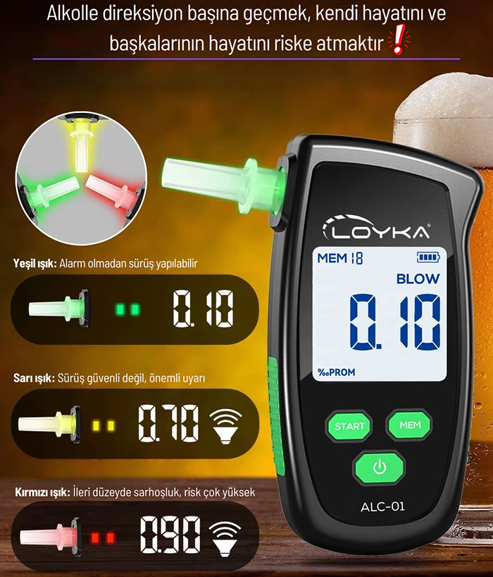 alkolmetre ölçüm değerleri