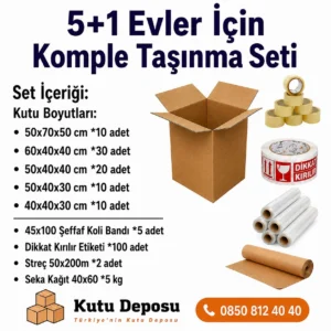Maxi XXL Taşınma Koli Seti 5+1 Evler için