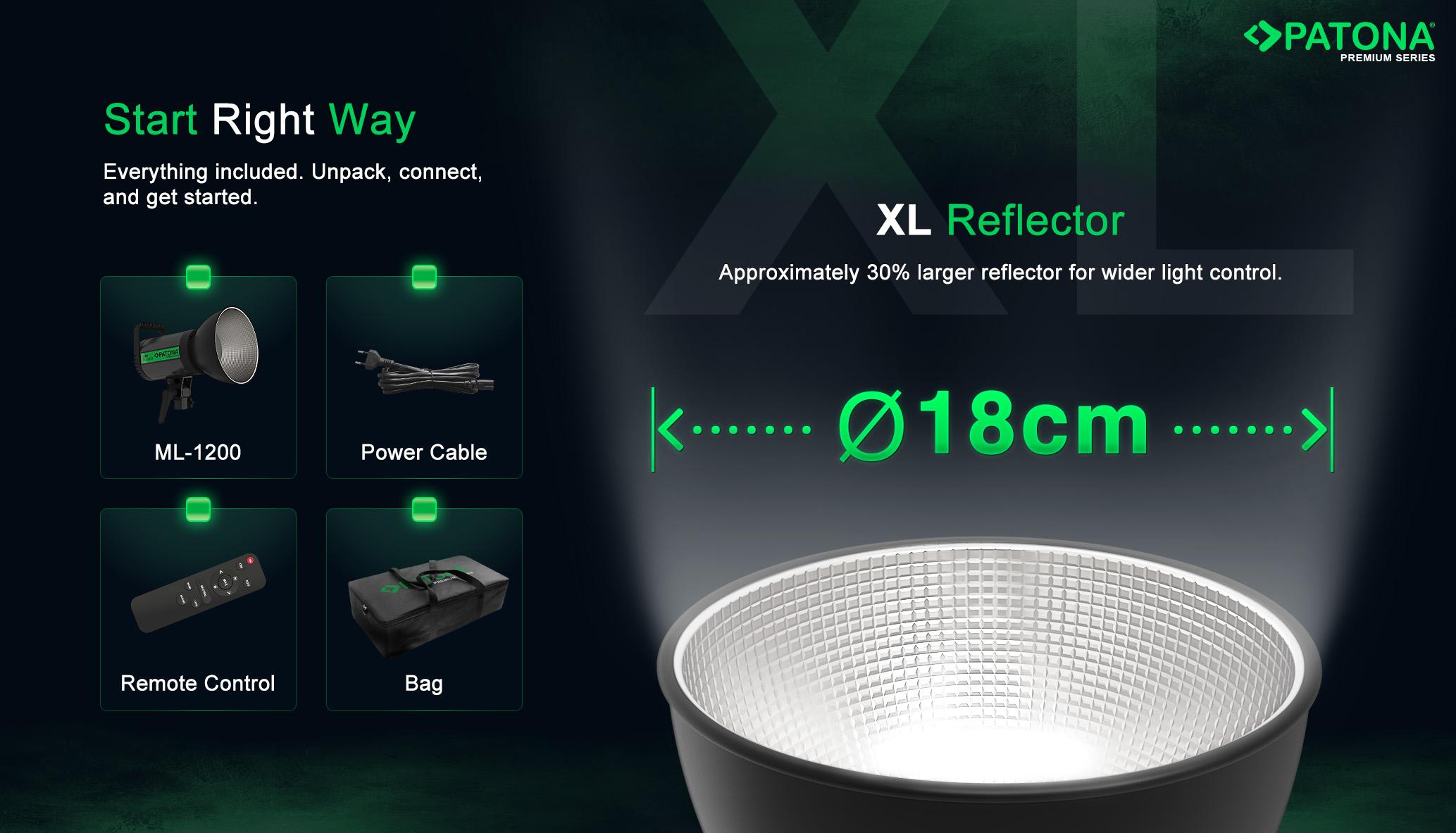 PATONA Premium COB LED Light ML-1200