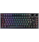 ASUS ROG Azoth 75% Kablosuz DIY Özel Oyun Klavyesi, OLED ekran, Conta Montajı, Üç Katmanlı D...