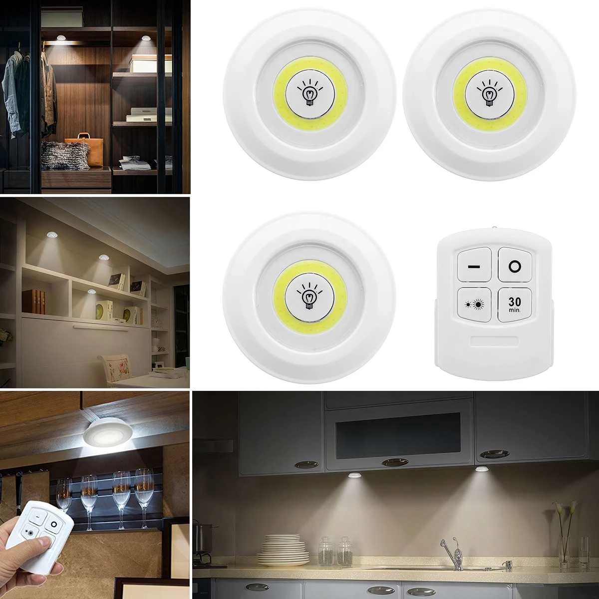 Powermaster PM-15084 Üçlü Kumandalı Pilli Dokunmatik Portatif Cob Led Işık Aydınlatma İçerik