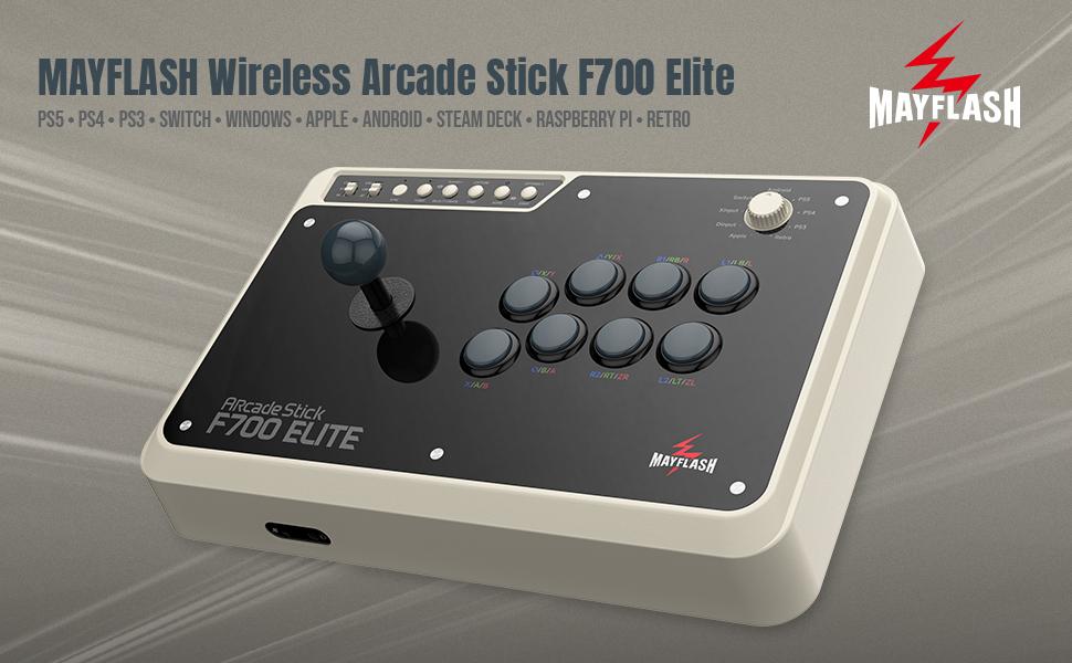 PS5, PS4, Switch için Sanwa düğmeleri ve joystick'li MAYFLASH Arcade Stick F700 Elite