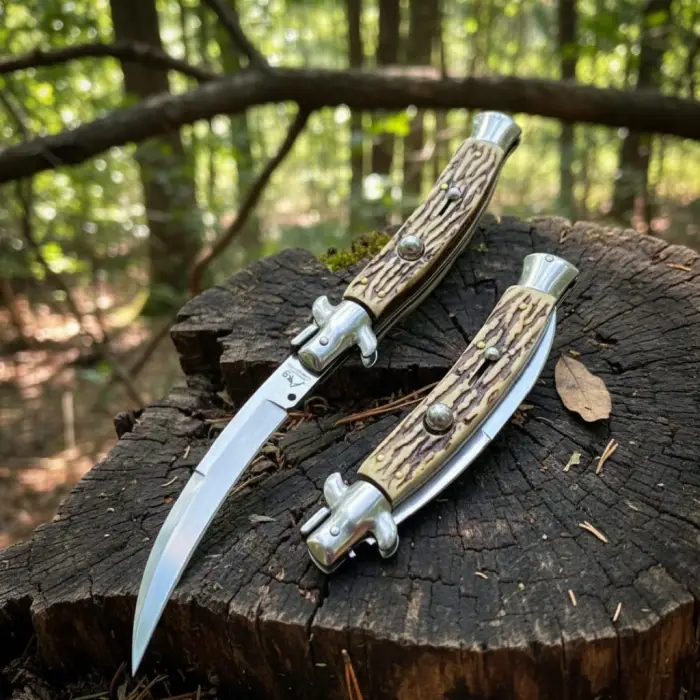 Knivox Akc Geyik Boynuzu İtalyan Stiletto