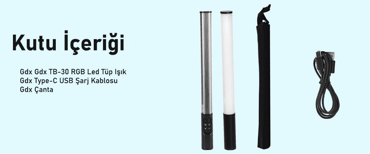 Gdx TB-40 RGB Led Tüp Işık (Uzunluk: 40 cm) Gdx TB-40 RGB Led Tüp Işık (Uzunluk: 40 cm)