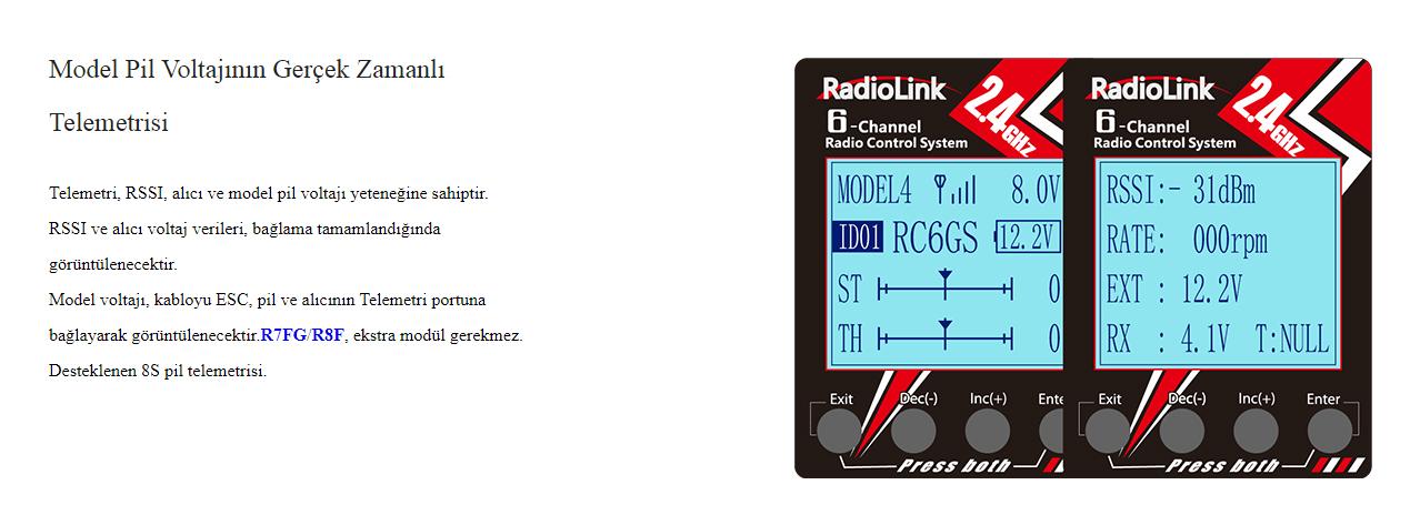 RADIOLINK RC6GS V2 Uzaktan Kumanda