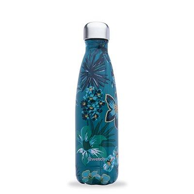 Qwetch QD3487 Çiçek Desenli Isı Yalıtımlı 500ml Termos - Turkuaz