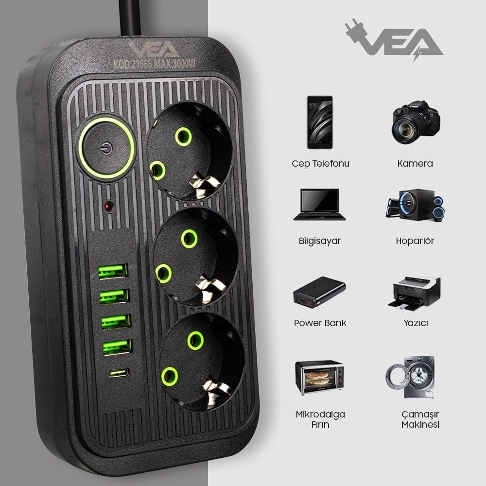 Vea VA-21565 Akım Korumalı Priz Kullanım Alanları