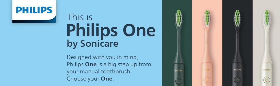 Philips One by Sonicare 2pk Brush Heads, Green BH1022/08