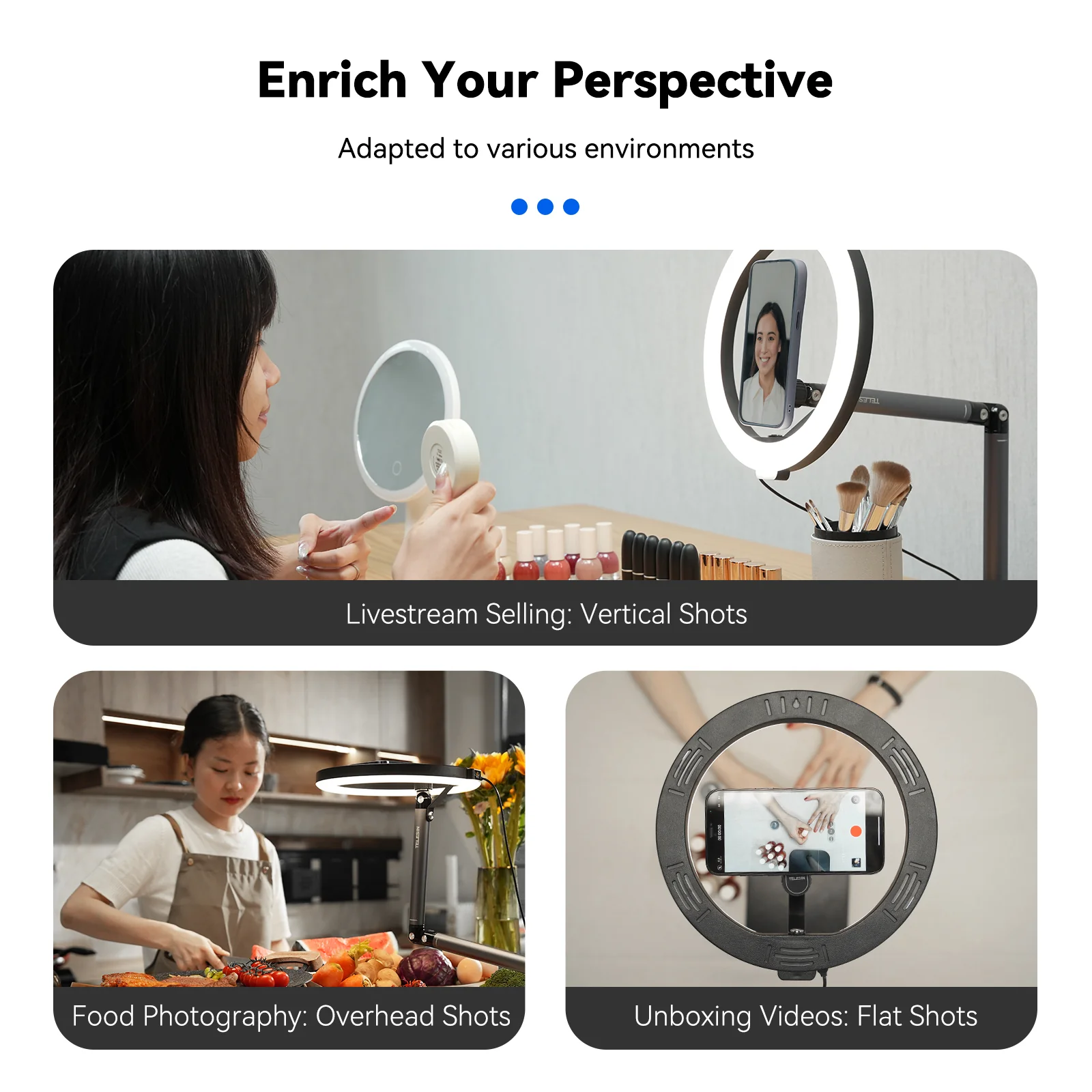 Telesin Selfie Ring Light (10inç)