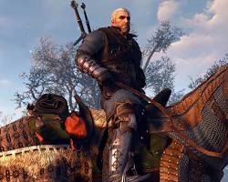 Geralt of Rivia on Roach in The Witcher 3: Wild Hunt resmi