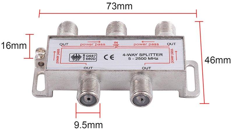 Mag 5-2400 Mhz 1/4 Splitter