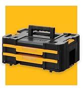 DEWALT DWST1-70706 T-Stak IV Alet Saklama Kutusu, 2 Sığ Çekmeceli, Sarı/Siyah, 7.01 cm* 16.77...
